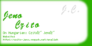 jeno czito business card